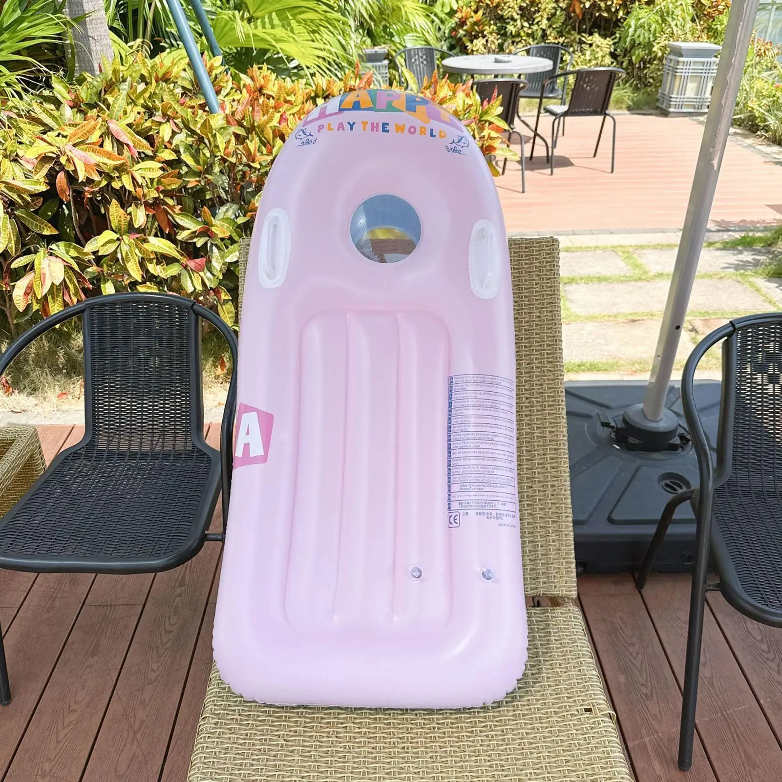 Inflatable Float Inflatable Pool Floats for Kids Bed Lounge Mat Floatie Raft Lounger Pad Toys for Garden Outdoor Backyard