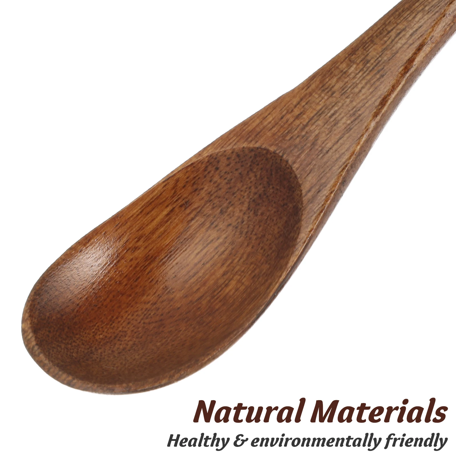 

2pcs Long Handle Coffee Vintage Wooden Stirring Honey Dessert Spoon Wood Cooking Spoon Round Handle Stirrer for Coffee Tea Cup