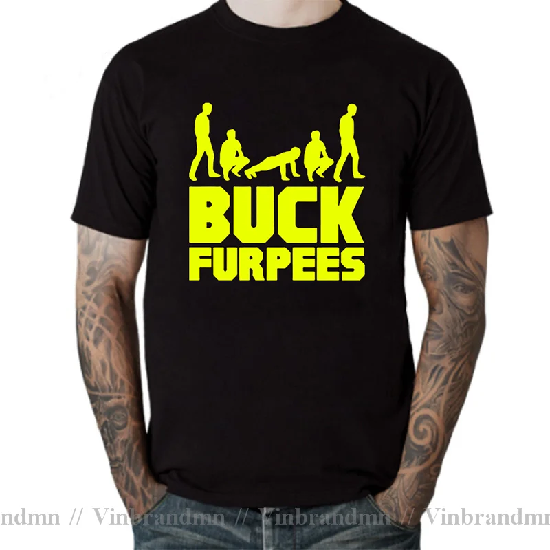 Parody Buck Furpees Burpees King T-shirt Funny Birthday Gift Husband Dad Evolution Burpees Instructor Cross-fit Workout T Shirts