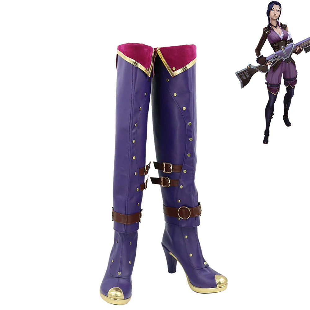 

LOL Arcane Caitlyn Shoes Cosplay Women Boots
