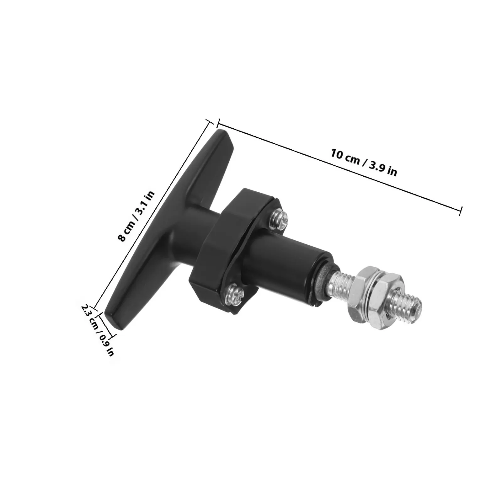 Heavy-Duty Zinc Alloy T-Handle Cabinet Lock Replacement Swing Knob Lock for Rv Toolbox Compartment Cabinet Door Latches