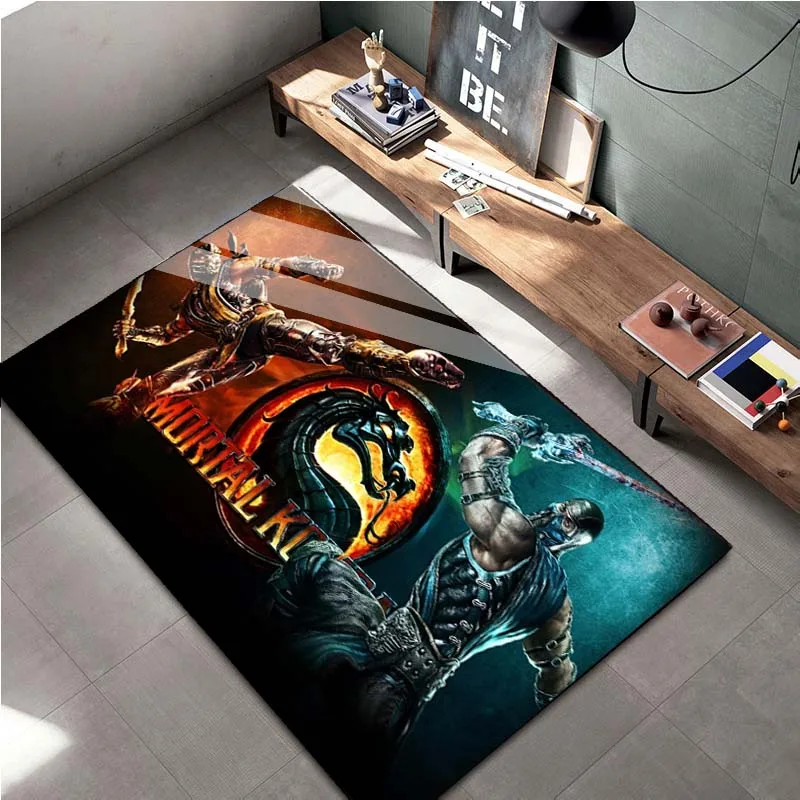 

15 Sizes Mortal-Kombat Game Carpet Kids Carpet Living Room Bedroom Rugs Anti-Slip Floor Mat Photography Props Carpet Home Decor