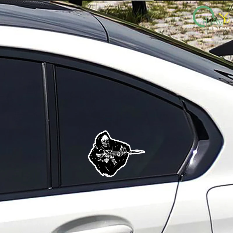 Etiqueta engomada de la bomba de agua del capítulo moral del cráneo de la muerte ventilador militar coche motocicleta parachoques decoración pegatina impermeable reflectante