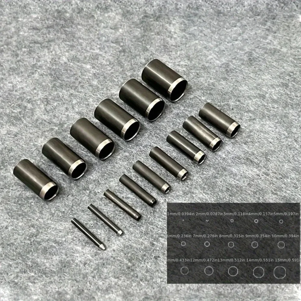 *15 Sizes Round Hole Punch(1-15mm), Hollow Punch Cutter Tool Set with Storage Case, Leather Hole Punch, Leather Craft Die Cutter