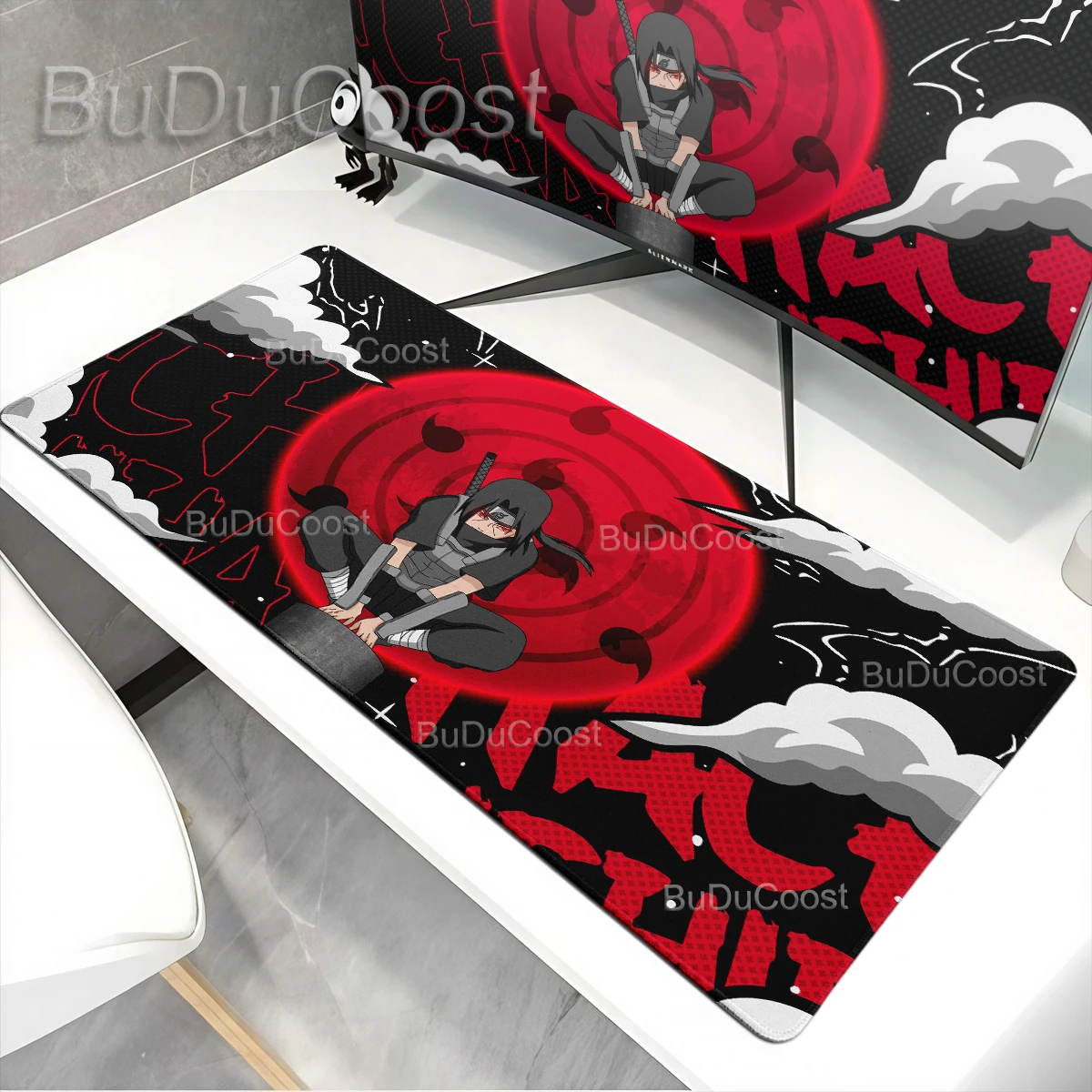 Uchiha Itachi Madara N-Naruto Uzumaki Mousepad XXL Lockedge Gaming Accessories Computer Gamer Keyboard MouseMat Desk Accessories