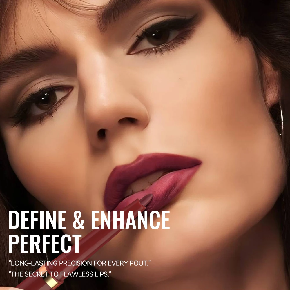 1pc Matita labbra opaca, Impermeabile, Facile da usare, Bellezza, Labbra tridimensionali, Lunga durata, Regalo da donna