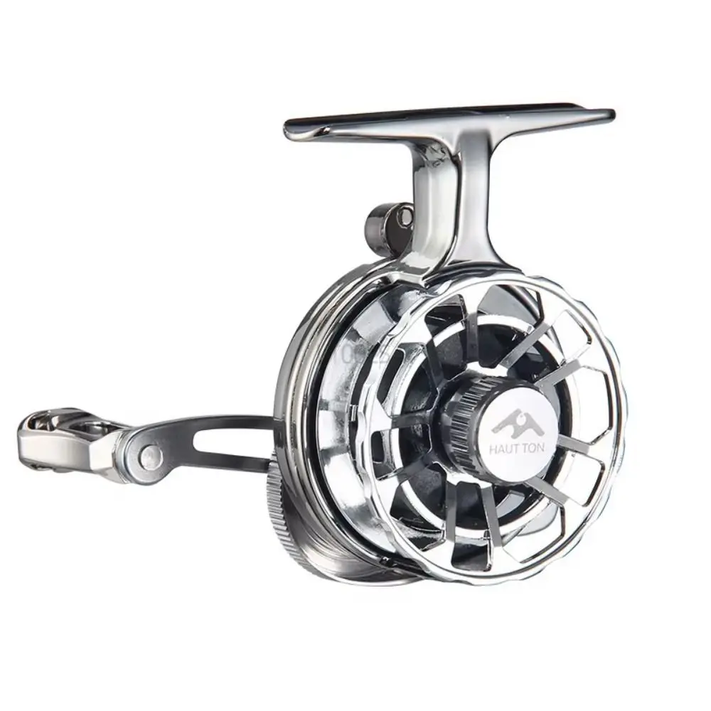 Lightweight Ice Fishing Spinning Reel 2+1 Metal Bearings Strength 2.6:1 Gear Ratio Fly Fishing Wheel Hollow Out Waterproof