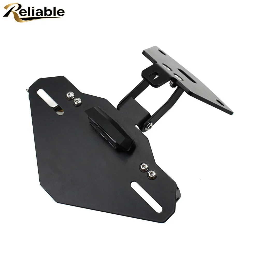 For Aprilia RS 660 RS660 2022 2023 2024 Motorcycle Rear License Plate Mount Holder Black License Bracket with LED Light