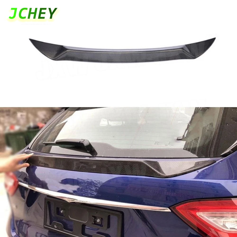 

Задний спойлер из углеродного волокна JCHEY, средние крылья для Maserati Levante S Sport Spoiler 2016-2018, внешний багажник автомобиля