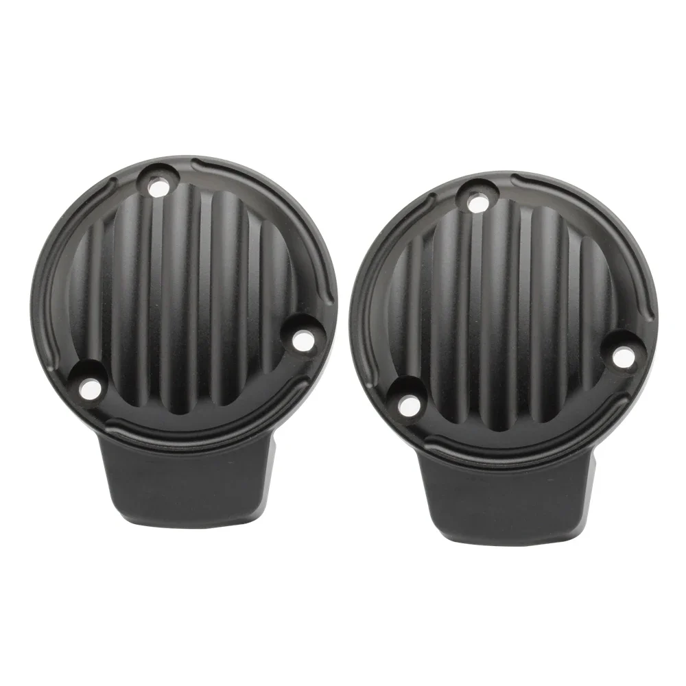 For Triumph Bonneville Bobber Black Ribbed Throttle Body Covers Kit T120 Speedmaster Thruxton 1200 R 2016-2024