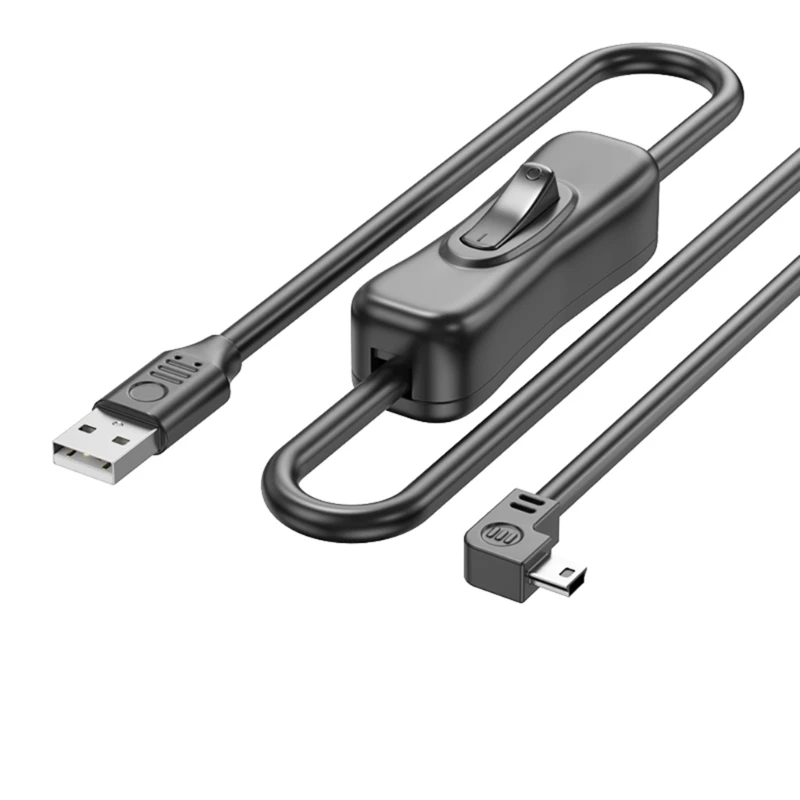 30-500cm USB to Mini USB Cable with ON/Off Switch USB Male to Male Charging Cord 30Mbps Data Cord for USB Fan Speaker