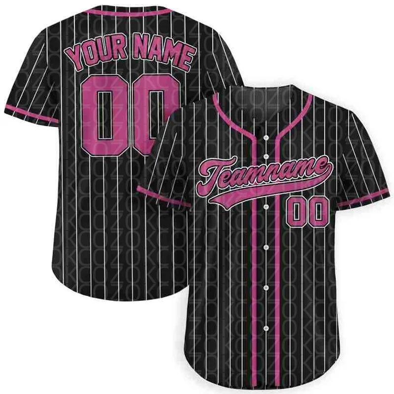 3D Line Printed Team Baseball Jersey for Men Women Short Sleeve JerseyShirt Team Shirts Hip Hop Unisex Tops