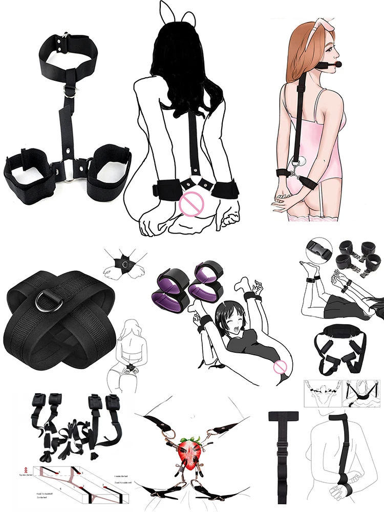 BDSM Bondage Gear Kit Erotic Sex Toys Adult Gmaes Bandage Obedience Slave And Master Couple Role Play Exotic Accessories Sexshop