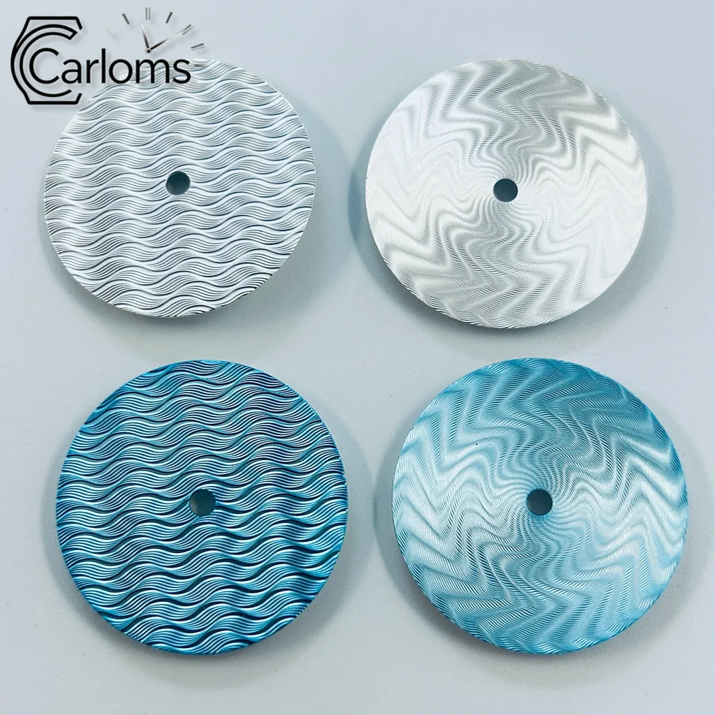 28,5mm NH35 Uhrenzifferblatt Schwarz Blau Grün Silber Rosa Steriles Zifferblatt Hochwertige Uhrenmodifikationsteile – Detail 4