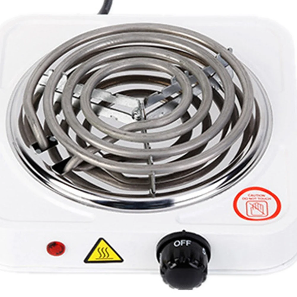 Electric Single Burner Cooktop, Compact and Portable, Adjustable Temperature Hot Plate, 1500W, Black & Stainless Eu Plug