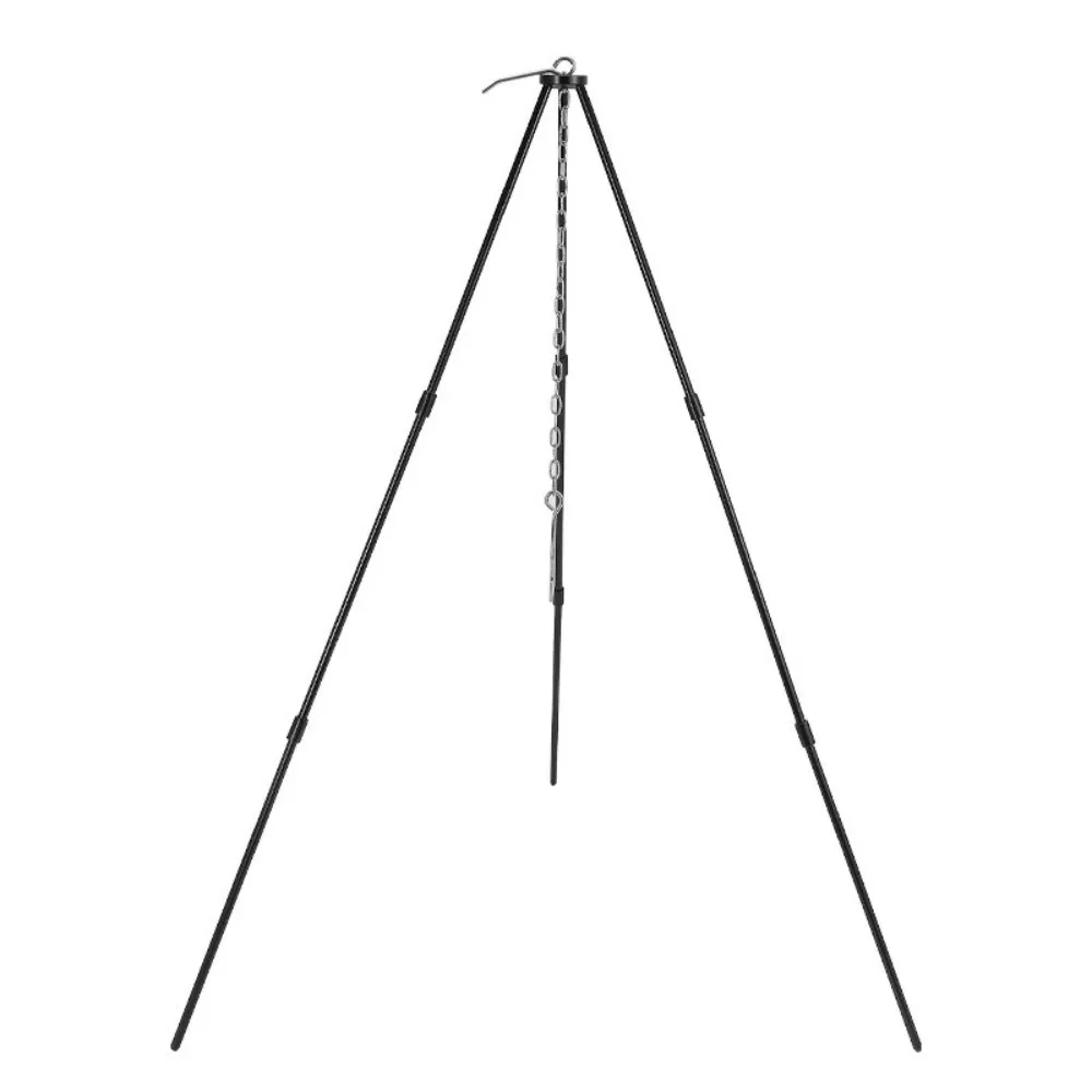 

Aluminum Alloy Camping Tripod Hanging Pot Cookware Campfire Tripod Support Stand Picnic Cooking Cooking Pot Tripod