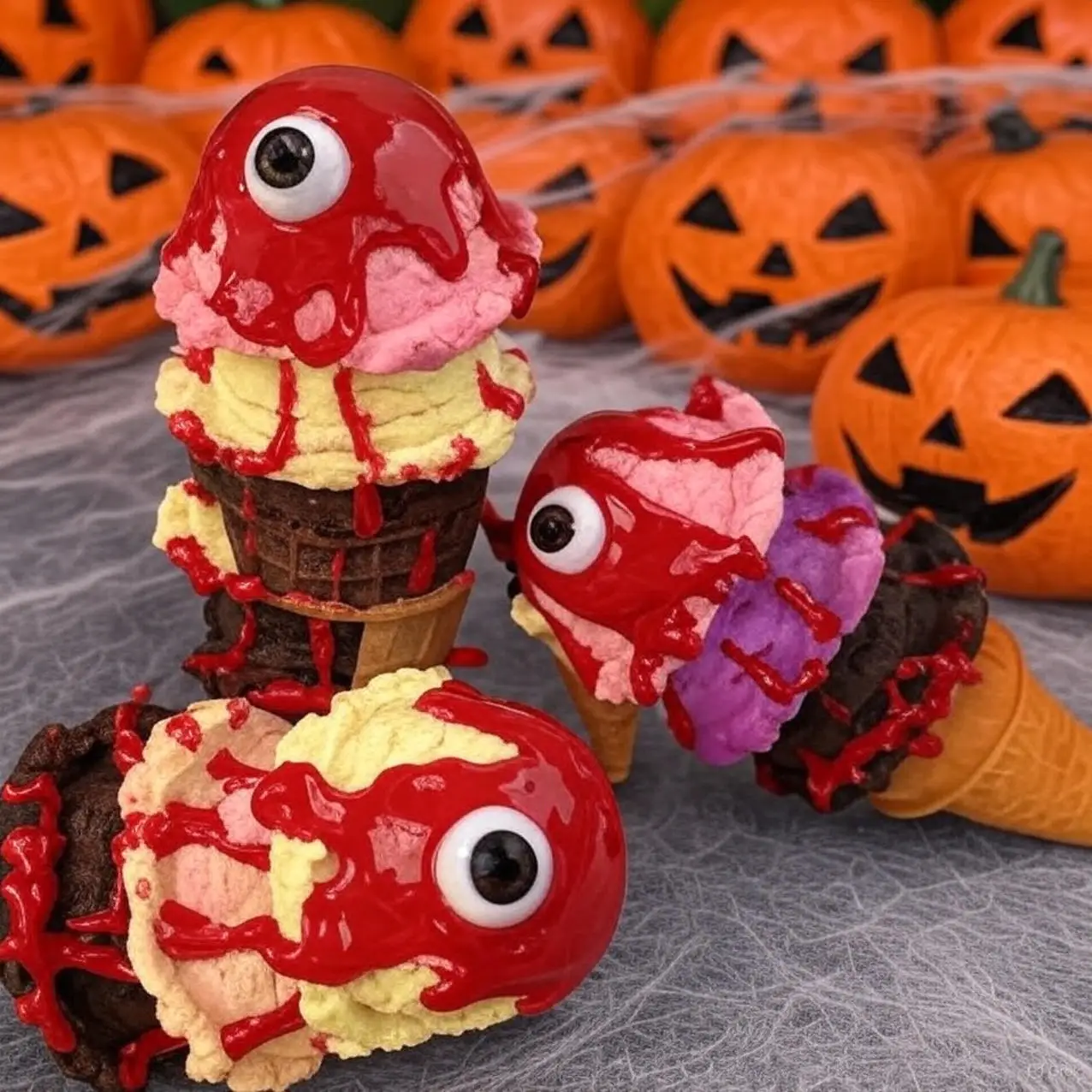 

Fake Ice Cream Eyeball Realistic Decor Home Display Photo Props Window Showcase Premium Lifelike Colorful Dessert Model