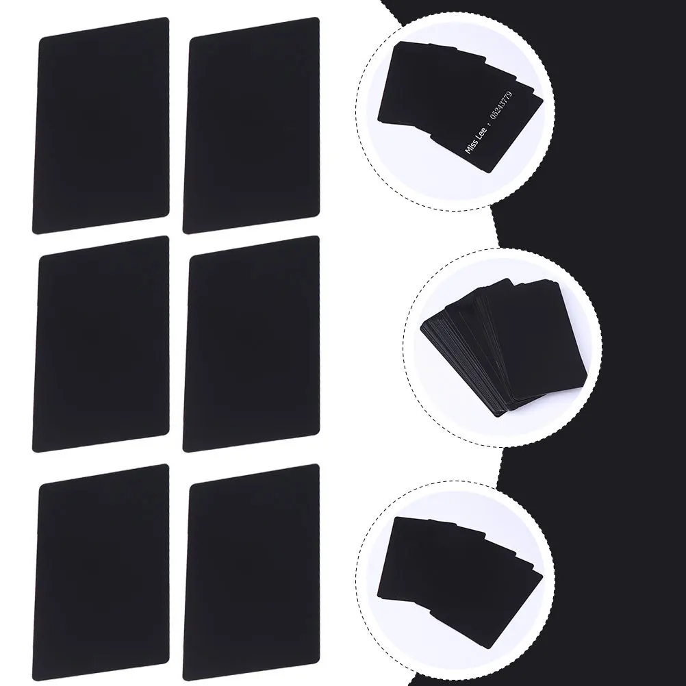 

100Pcs Smooth Blank Metal Business Cards Aluminum DIY Name Cards for Engraved Printing Membership Label Tag DIY Business Card