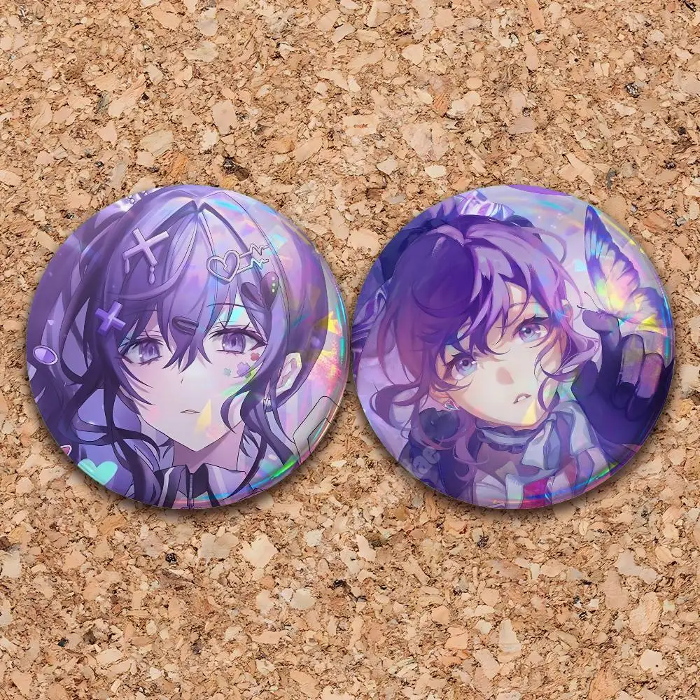 Mafuyu Asahina Nightcord 25 Button Badge 2PC Sets for Bags & Clothes & Accessories Metal Pin Vibrant Collection