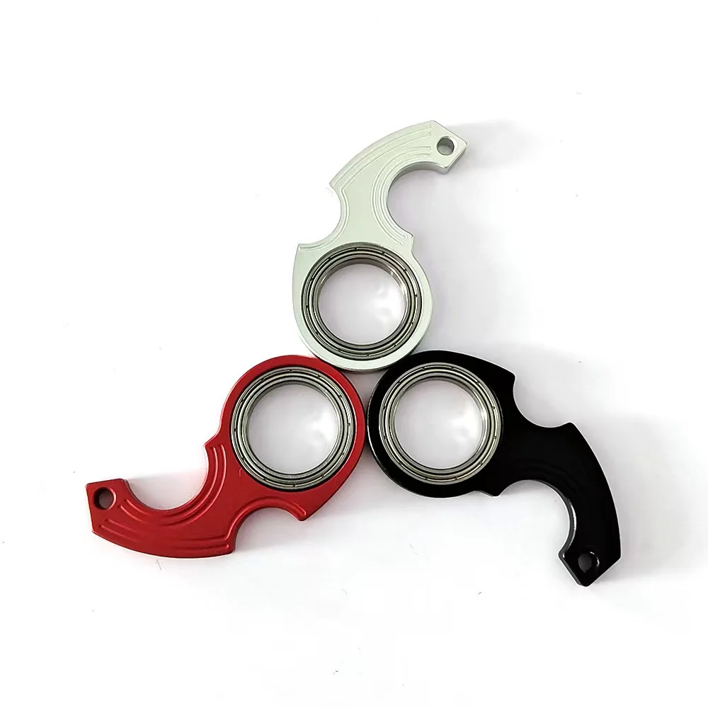 Drehbarer Schlüsselanhänger Power Boy Fidget Spinner aus Metall, kreatives, lustiges Spielzeug im Sichelstil, kleiner Anhänger – Detail 6