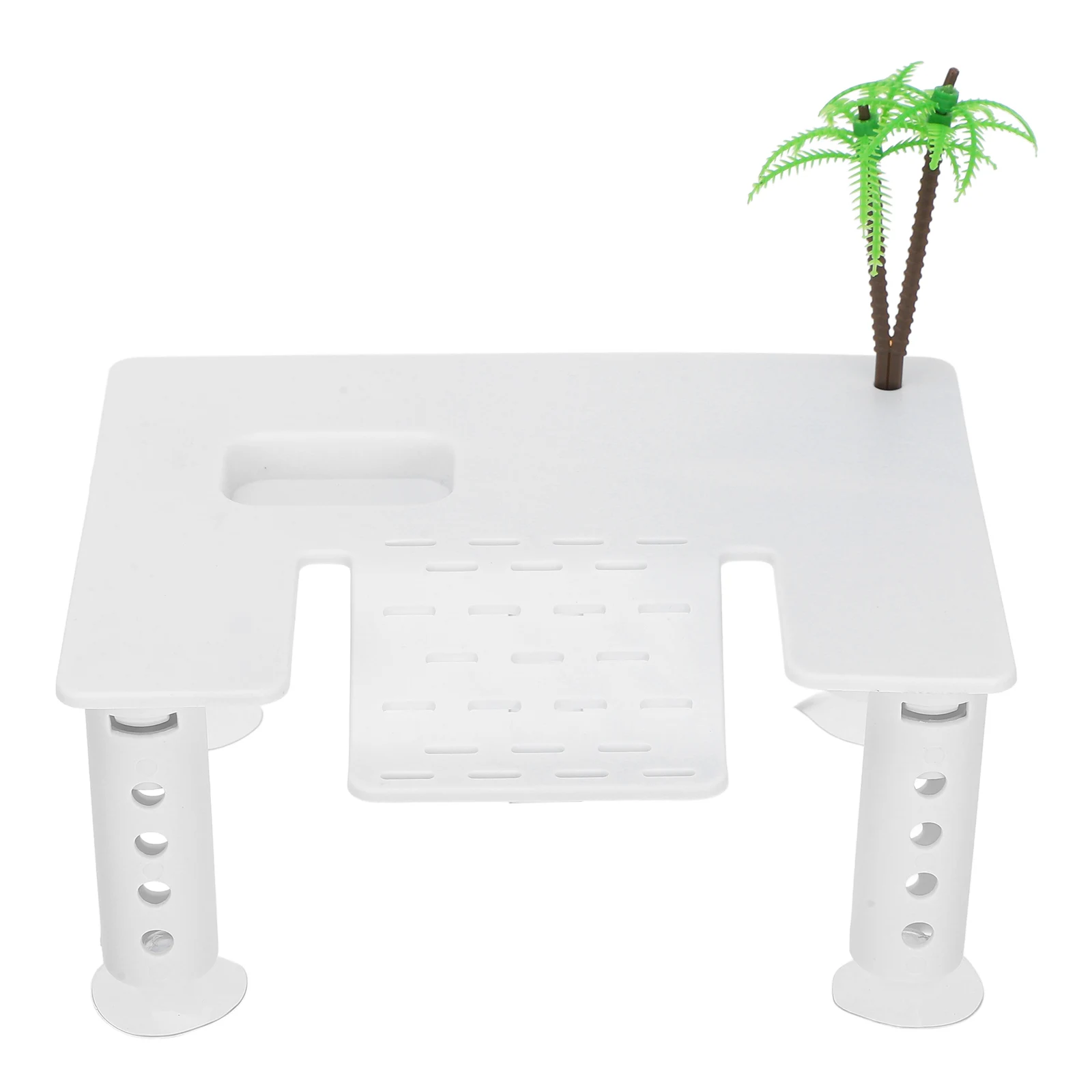

Turtle Basking Platform Floating White ABS Reliable Stability Lightweight Longlasting Turtle Tank Decor Aquarium Accessories
