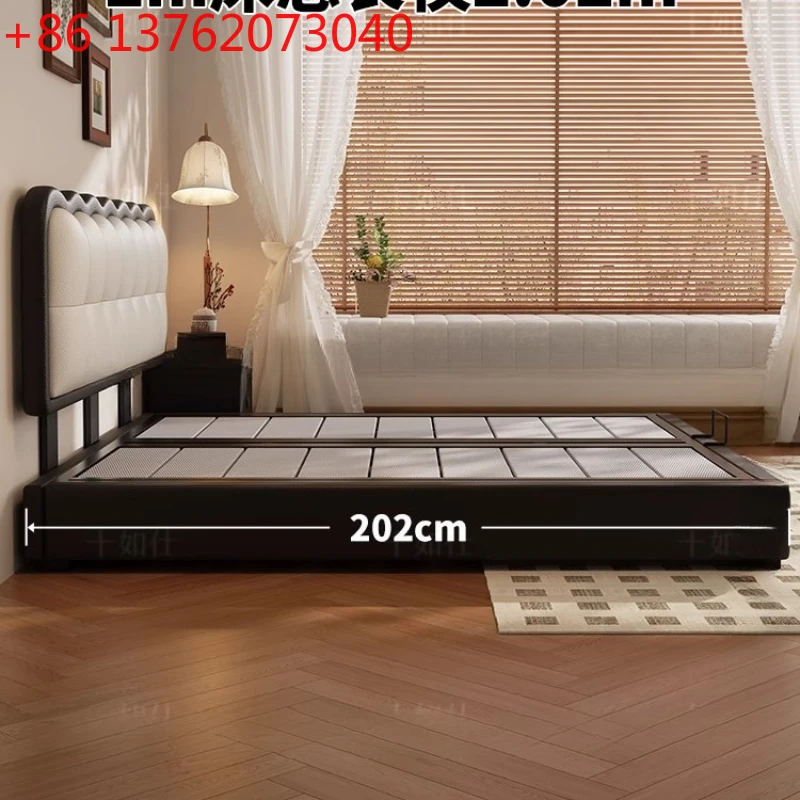 

Metal Frame Cheapest Double Bed Luxury White Adjustable Median Double Bed Weak Strong Muebles Para El Hogar Bedroom Furniture