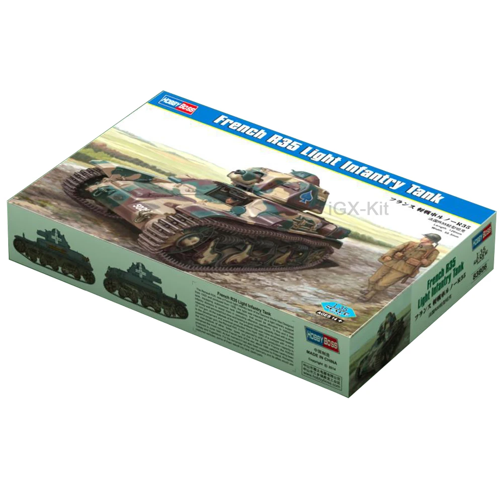 Hobbyboss 83806 1/35 Scale French R35 Light Infantry Tank Vehicle Hobby Craft Toy Plastic Model Building Kit