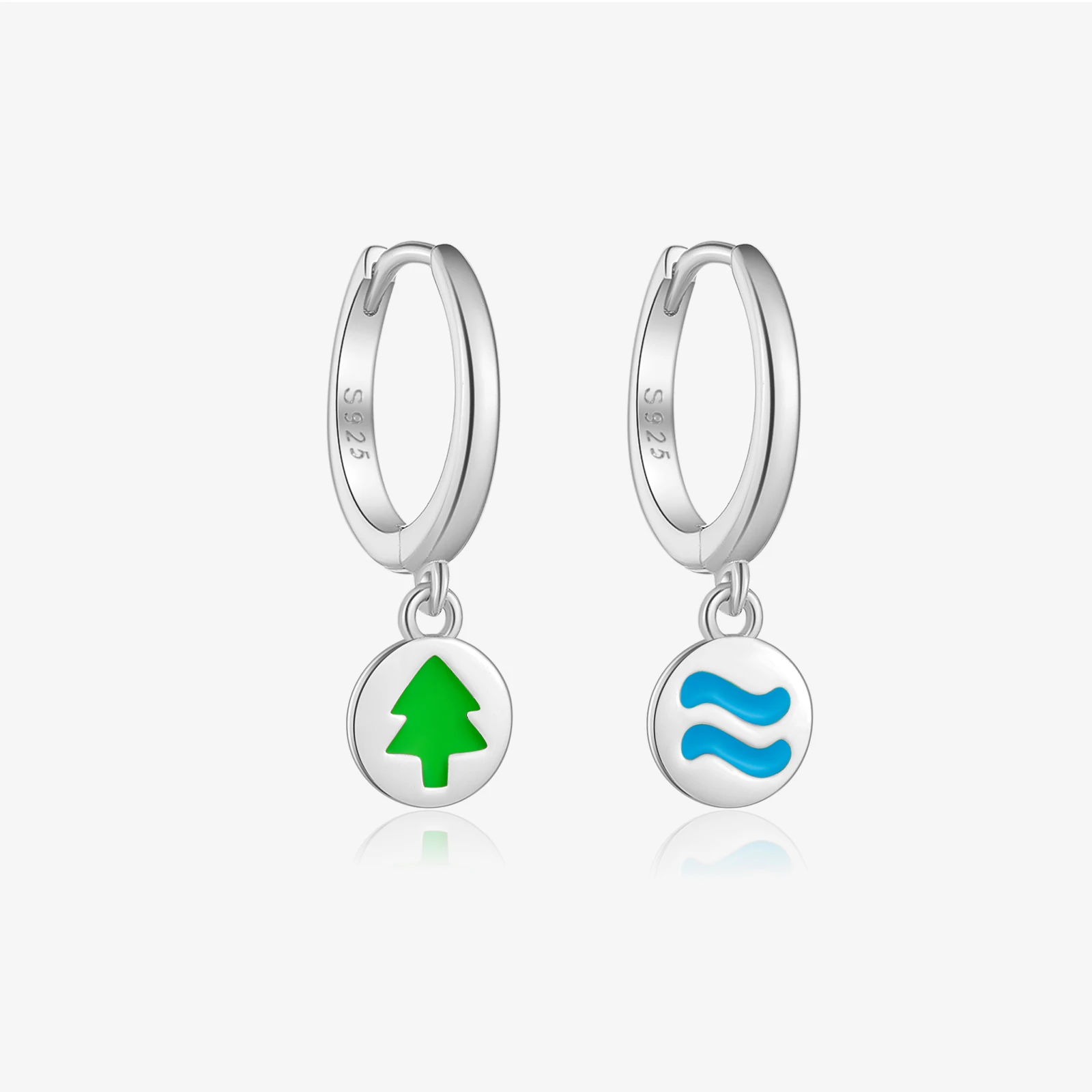 VEWANT 100% 925 Sterling Silver Round Enamel Tree River Drop Earring 2024 Women Fine Fashion Luxury Party Birthday Gift Jewelry