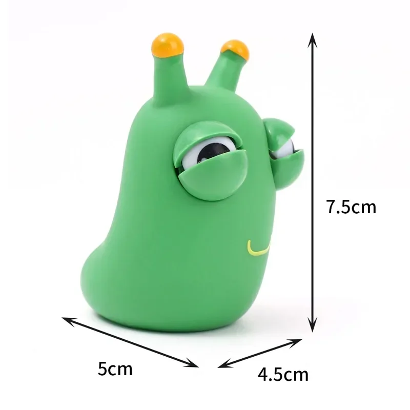 Green Worm Eye Popping Squeeze Fidget Toys for Autism and ADHD Weird Stuff Funny Gadget Novelty Juguetes Antiestrés Ansiedad