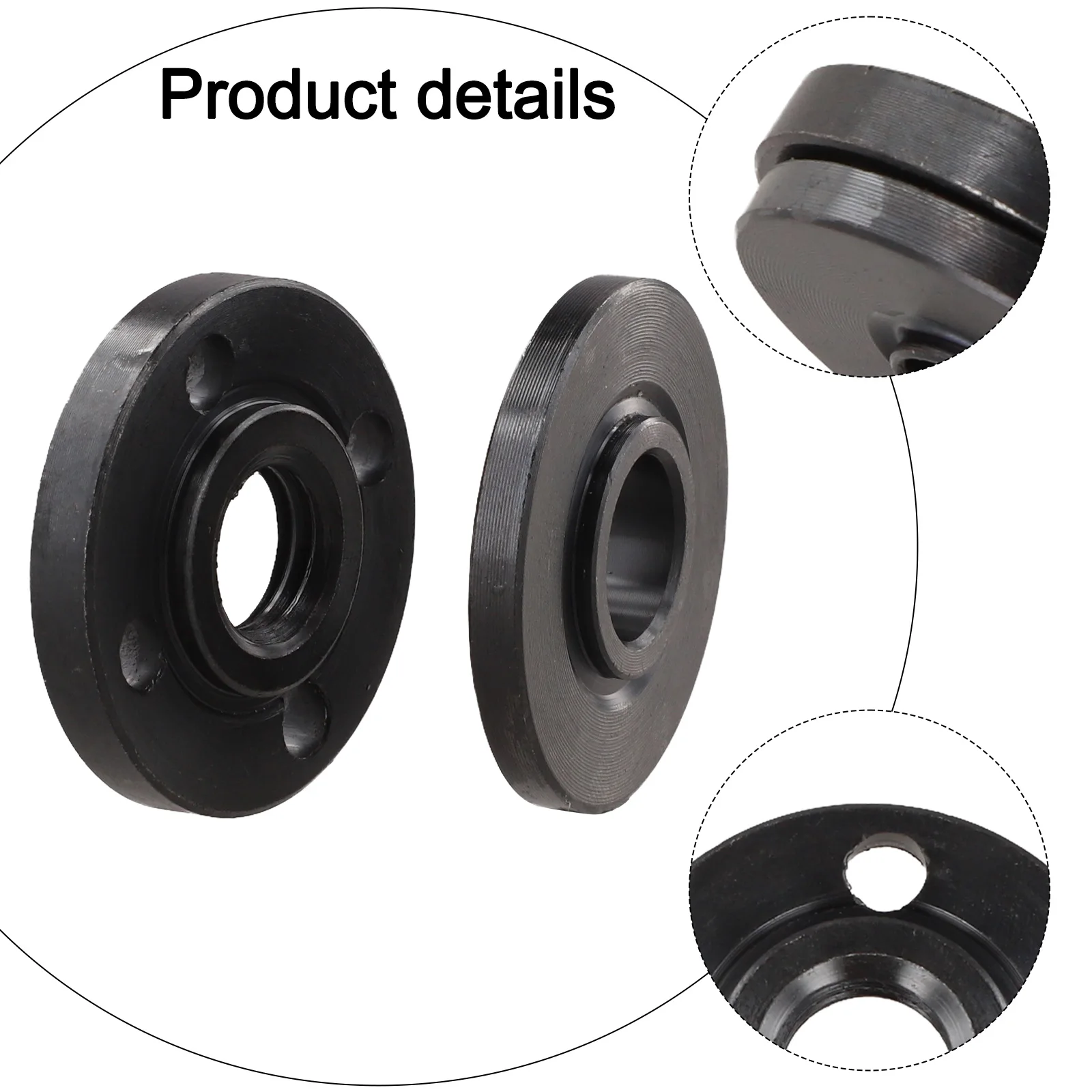 Angle Grinder Pressure Plate Press Router Flange Nut Set 16mm Hole Compatible Brand New Product Metal Material