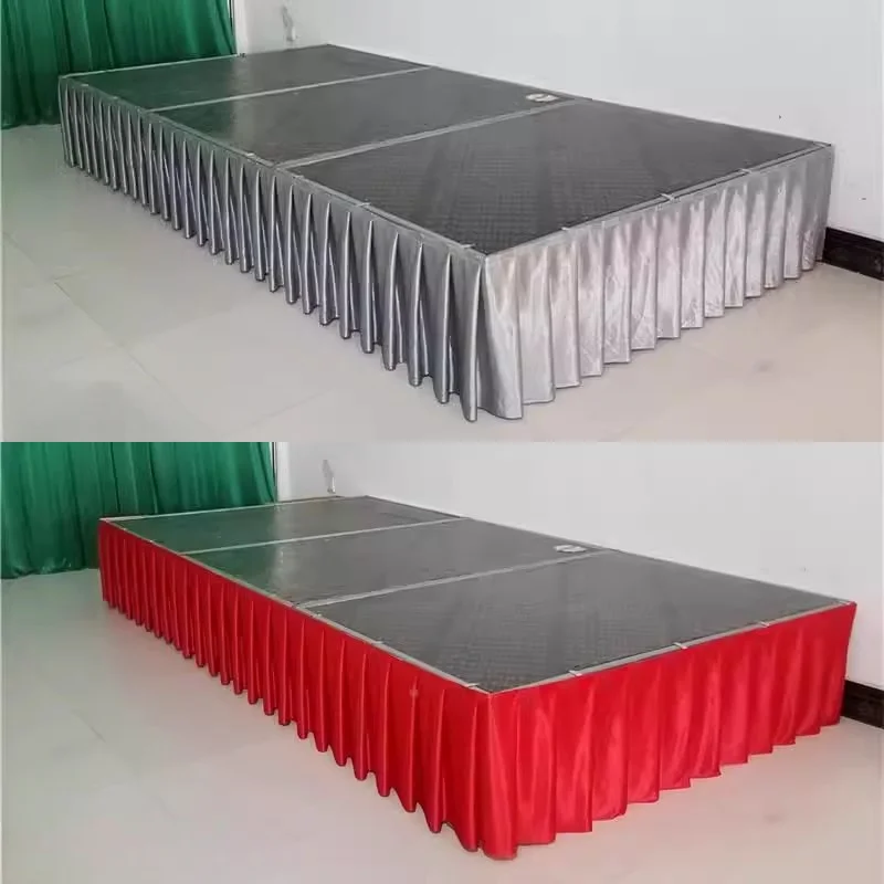 Wedding Party Banquet Birthday Decoration Table Skirt For Table Cloth Table Cover Table Skirting Polyester Pleated Table Skirt