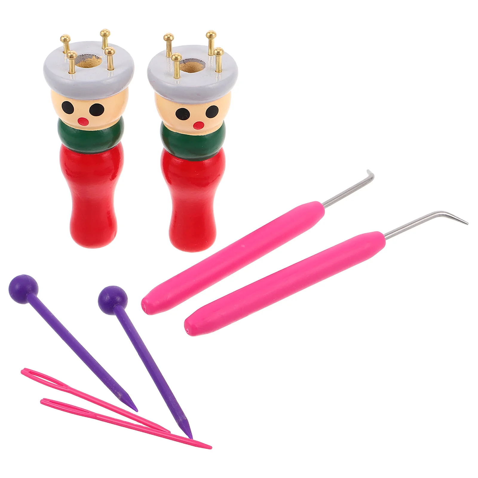 כלי סריגה עץ צמר כלי סריגה חבל סריגה ביתי מכונת יד ספול מחט לסריגה ושאטל