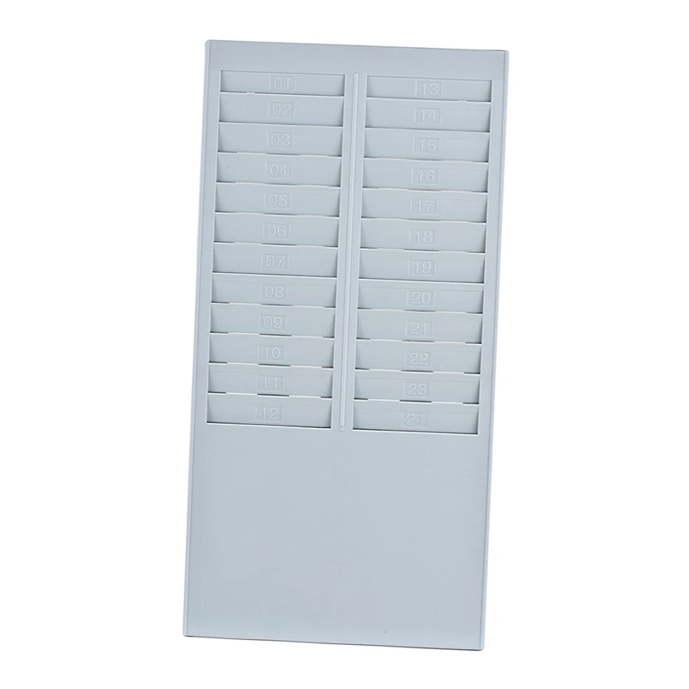 Bisofice Time Card Rack Wall Mount Holder 24 Pocket Slot for Attendance Recorder Punch Time Office