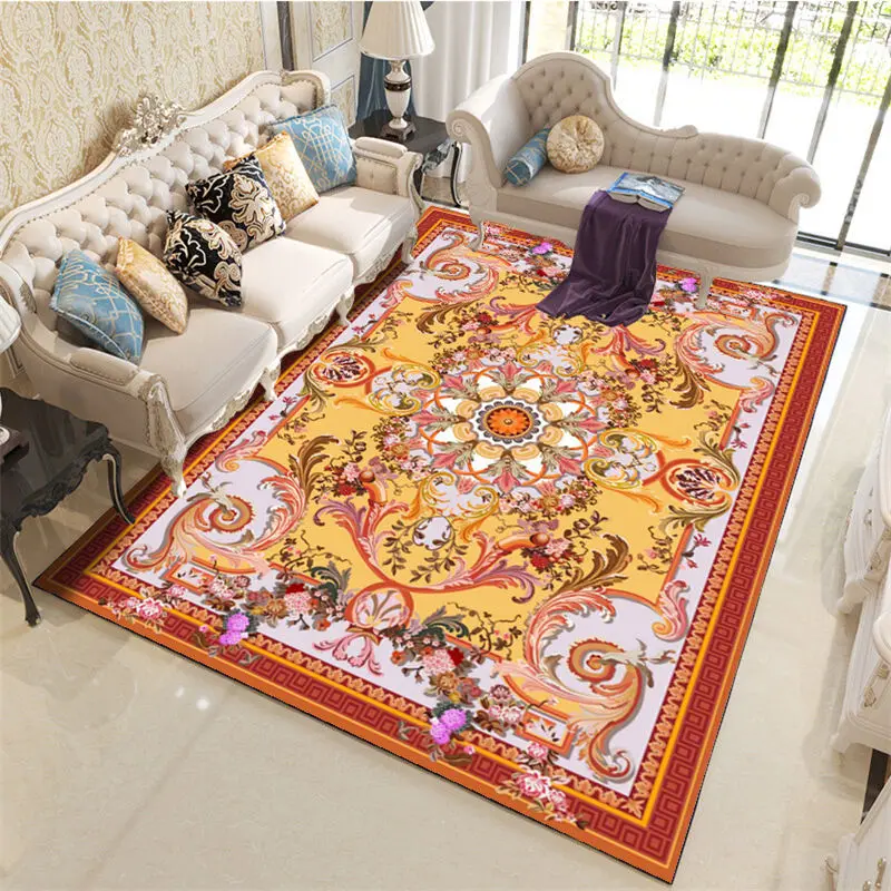 

European Style Large Area Carpet Living Room Rugs Home Decor Bedroom Beside Area Rug Non-slip Floor Mat Hallway Carpets Luxury