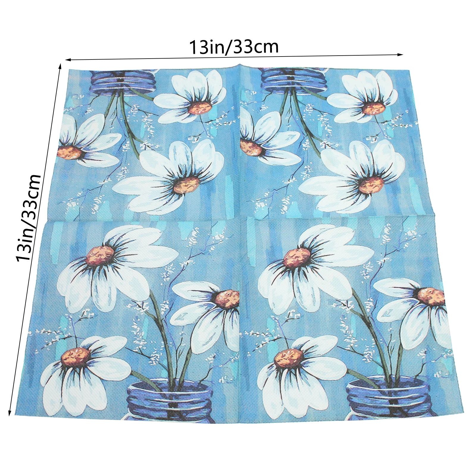 [RainLoong] Spring Paper Napkins Flower Floral For Party Tissue Decoration Decoupage 33*33cm 1 pack (20pcs/pack)