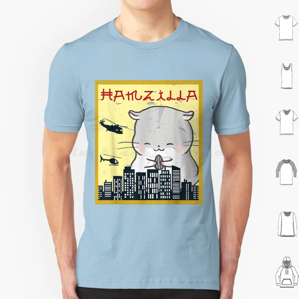 Hamzilla Hamster Monster 8 , 622 , 497 T Shirt Cotton Men Women DIY Print White Rabbit Funny Retro Animals Cute Vintage Humor