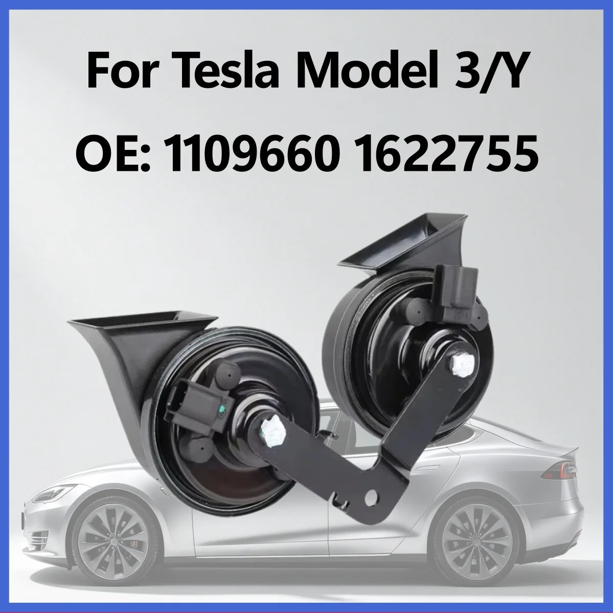 For Tesla Model 3 Y Electric Snail Horn Dual Tone Loud Sound Speaker Whistle Replacement 1622755-00-B 1109660-00-A