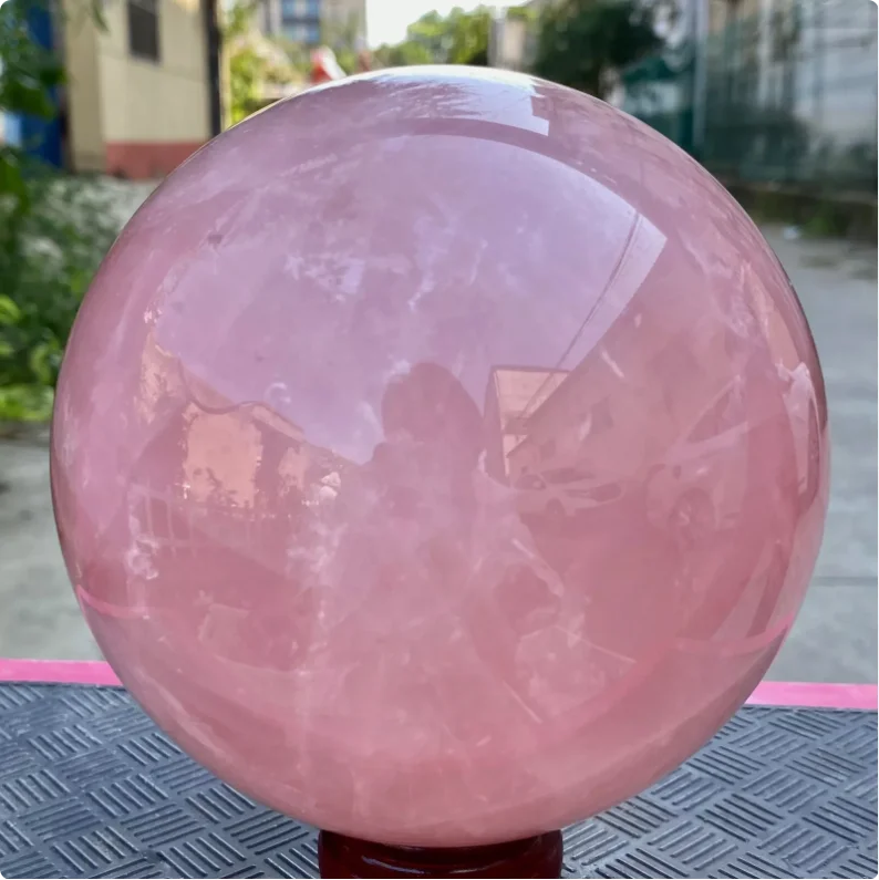 

Natural Carved Crystal Sphere Ball Healing Gemstone Balls Crystal Crafts Polished Rose Quartz Ball for Decoration