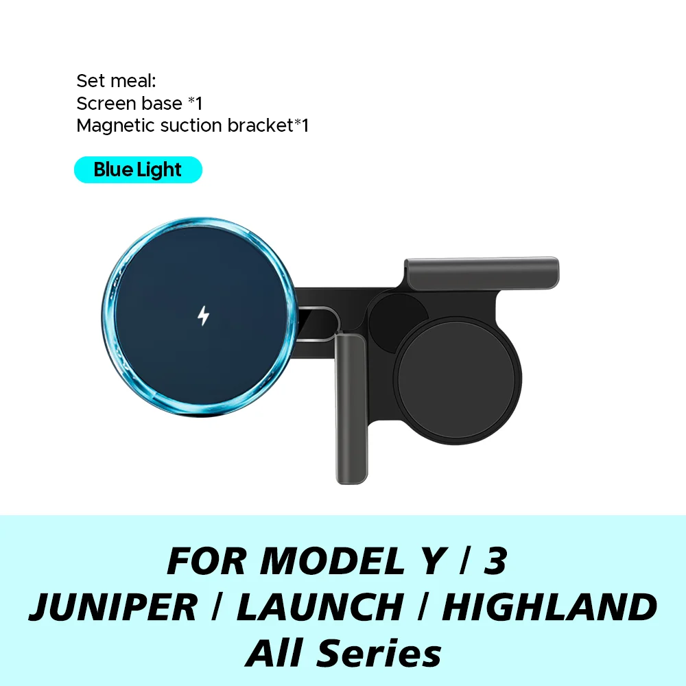 Auto telefoonhouder 15W compatibel met MagSafe magnetische draadloze oplader voor Tesla Model Y lancering 2026 Model 3 HIGHLAND BYD