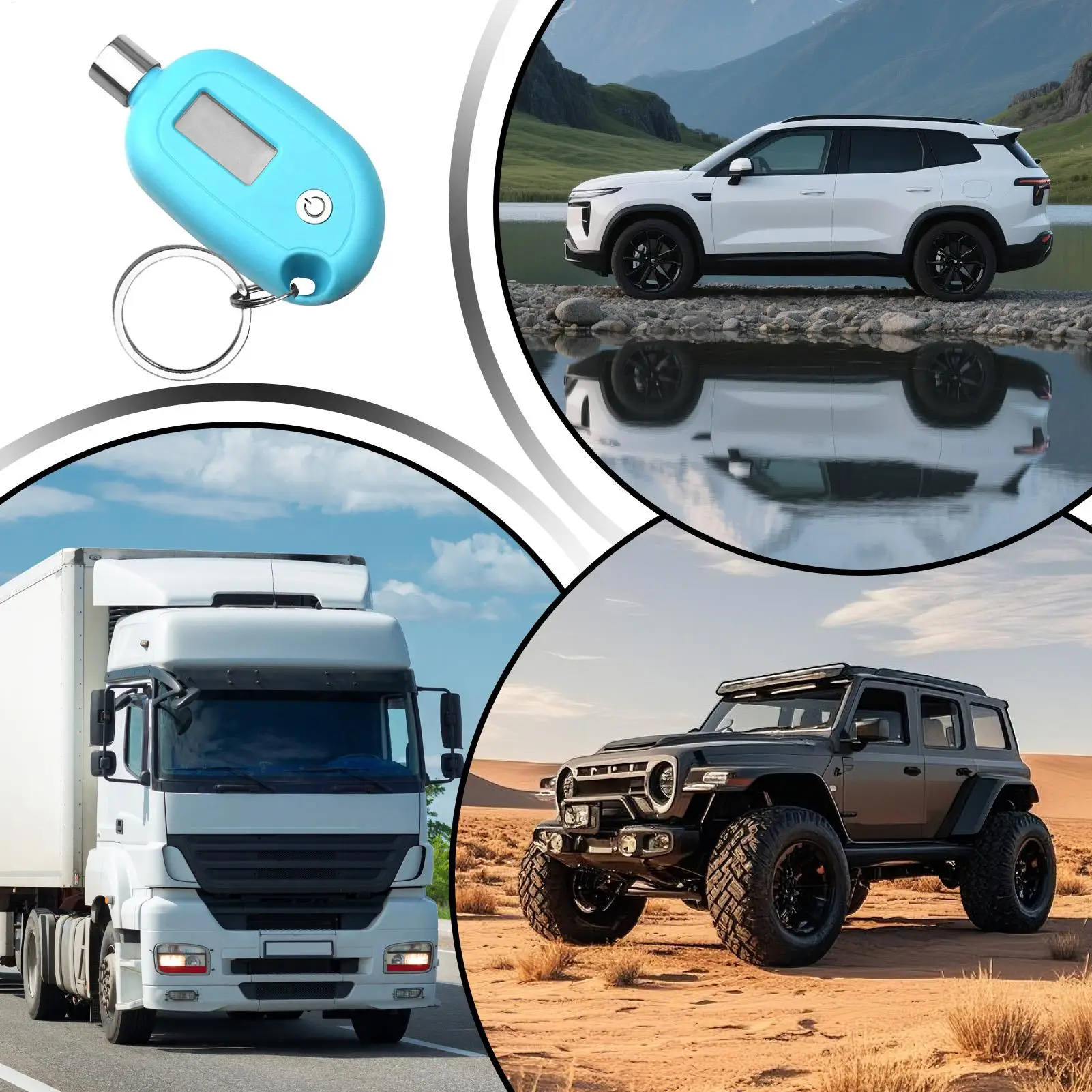 Tire Pressure Gauge With Backlit LCD Checker 0.5 Accuracy Auto Shut-off Portable Digital Truck Tire Pressure Gauge For Trailer