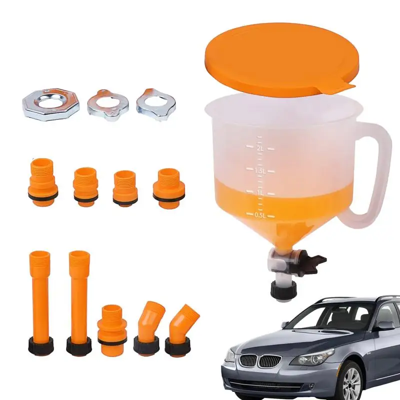 

15 шт., набор воронок для радиатора без пролития, воронка для моторного масла, воронка системы охлаждения, воронка для охлаждающей жидкости без пролива с клапанным переключателем, радиатор