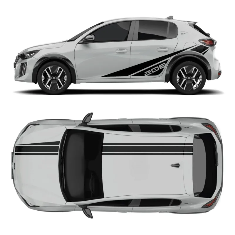 

Car Vinyl stickers body hood exterior decoration customization fashionable sports decals For Peugeot 208