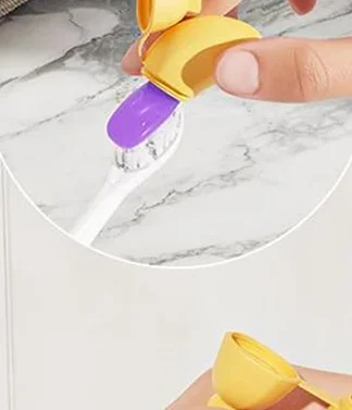 

2PCS 2-in-1 Banana Toothbrush Head Cover Travel Protector Case Toothpaste Capsule Holder Dustproof Hiking Camping Organizer