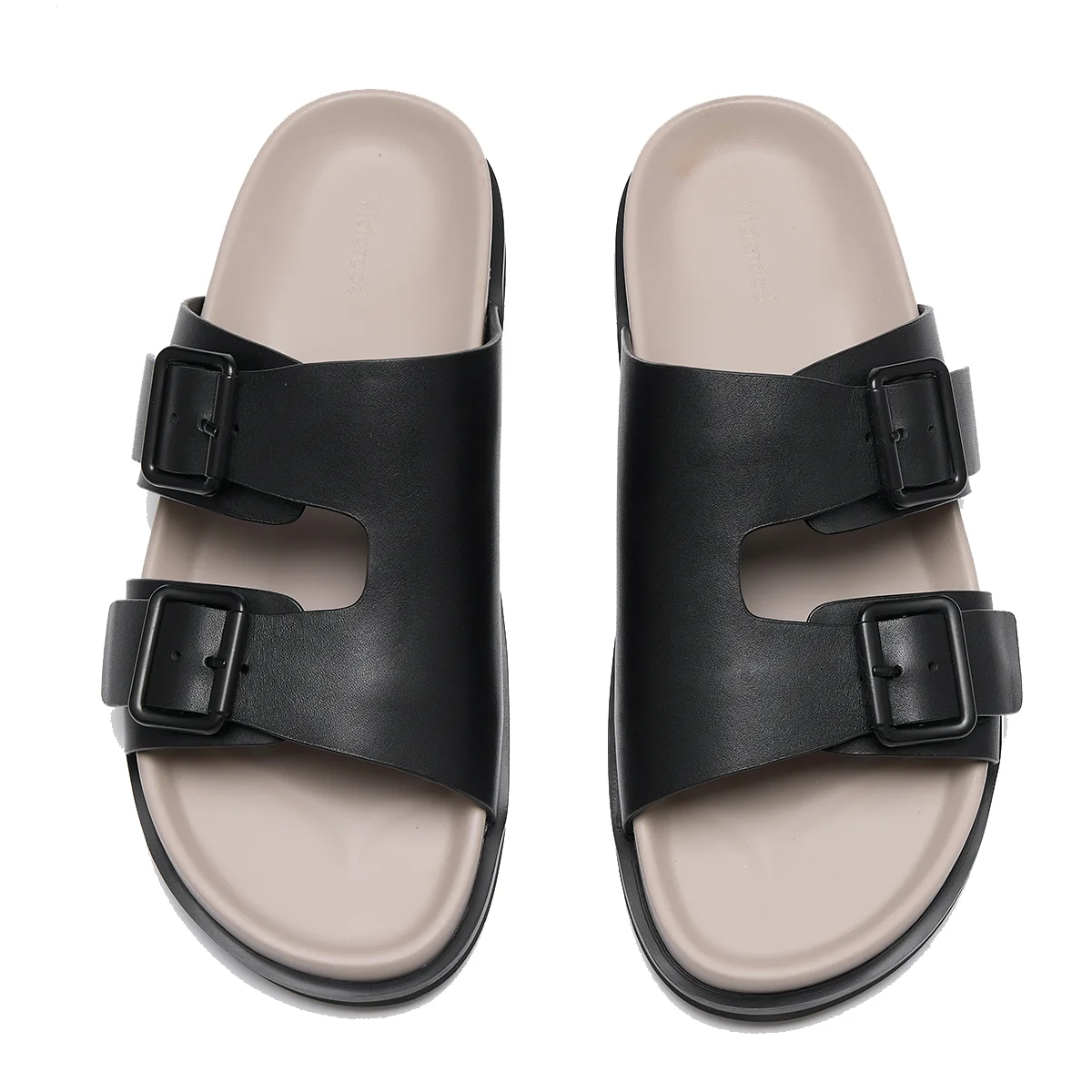 Famous Brand Men's Non-Slip Full Grain Leather Sandals Source Factory Slides Beach Slippers Outdoor Shoes Comfortable Summer