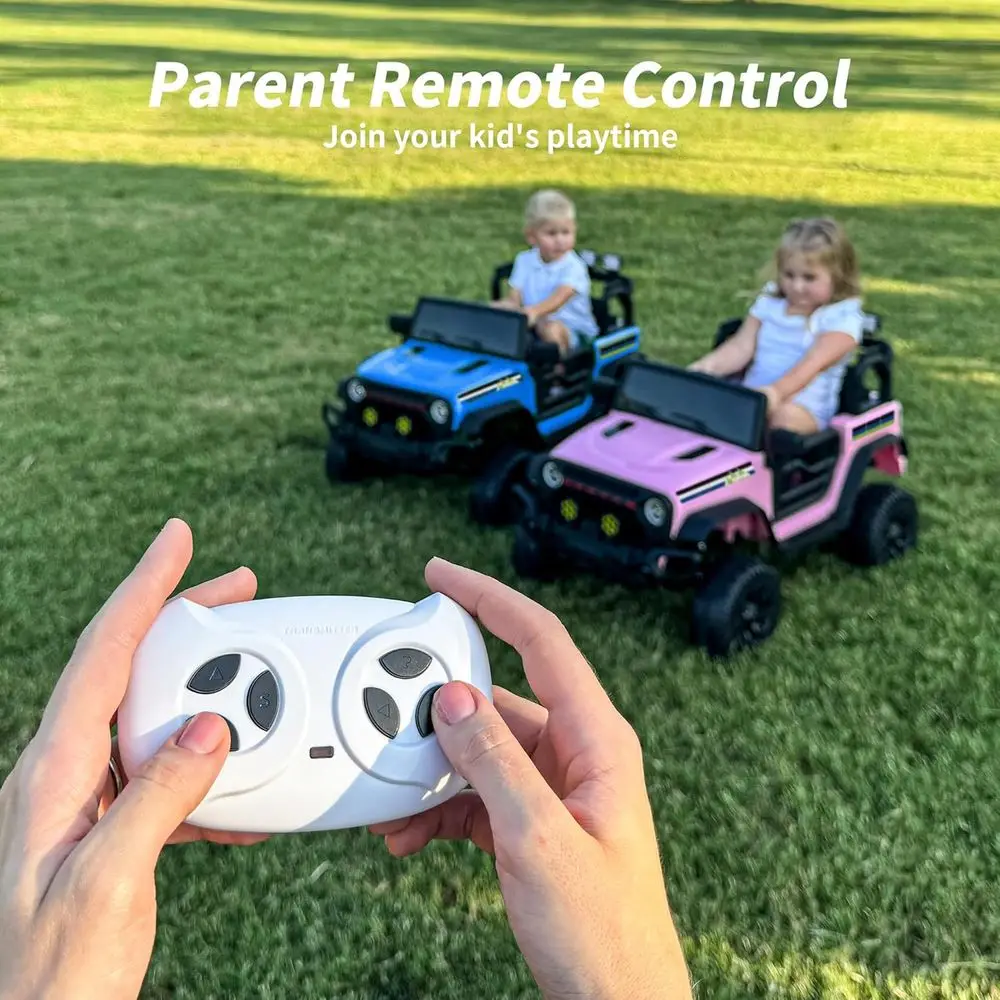 24V Kids Ride on Toy, Kids Electric Vehicles Car Ride on Car Truck for Toddlers 3-5 with Remote Control, 2x200W Motor - Blue