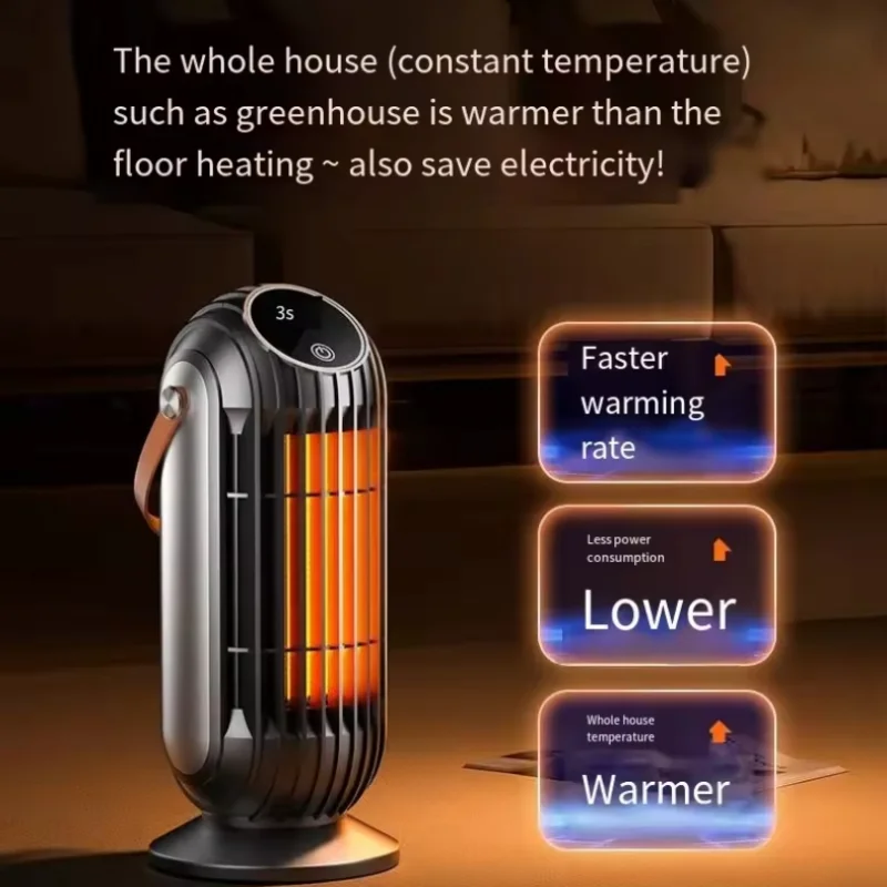 

New High-power Desktop Heater Adjustable 4-speed PTC Heating For Home Bedrooms Intelligent Whole House Electric Heaters