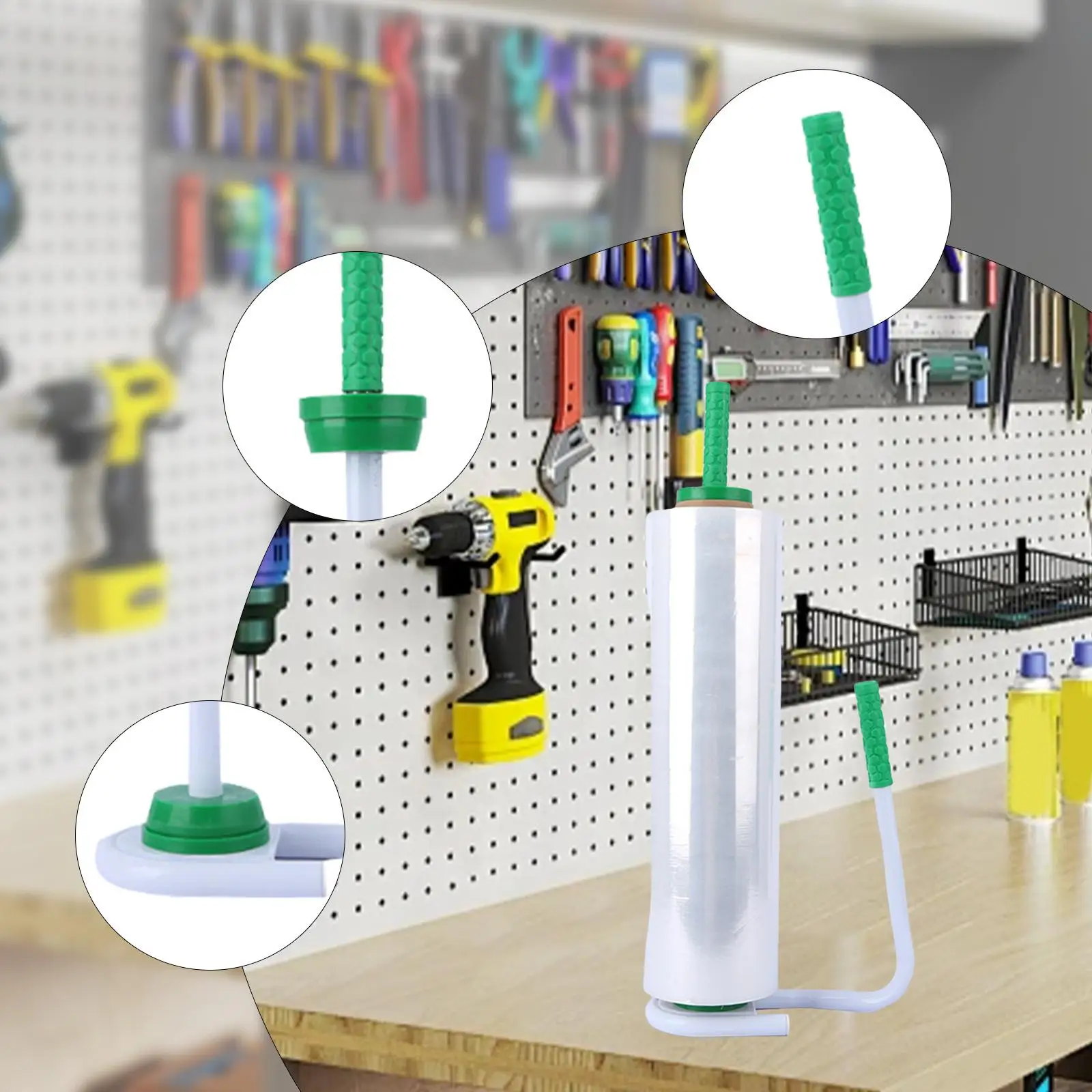 

Pallet Stretch Film Packing Machine Sturdy Accessory Lightweight Professional Handheld Compact Shrink Wrap Dispenser Holder