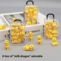 Mini Cartoon Little Milk Dragon Glow Toy Doll Ornaments Desktop Car To Send Children'S Toys Complete Sets Of Cute Ornaments