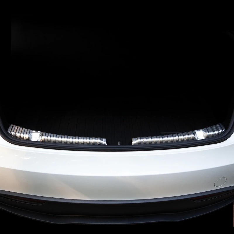 Per Tesla Model 3 Highland Baule Davanzale Piastra In Acciaio Inox Paraurti Posteriore Guard Piatto Dello Scuff Protezione Interni Accessorio di Aggiornamento