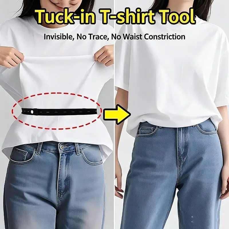 Cinturón elástico ajustable para sujetar camisas, herramienta para fijar el dobladillo de la ropa, correas antideslizantes y antiarrugas para sujetar camisas.
